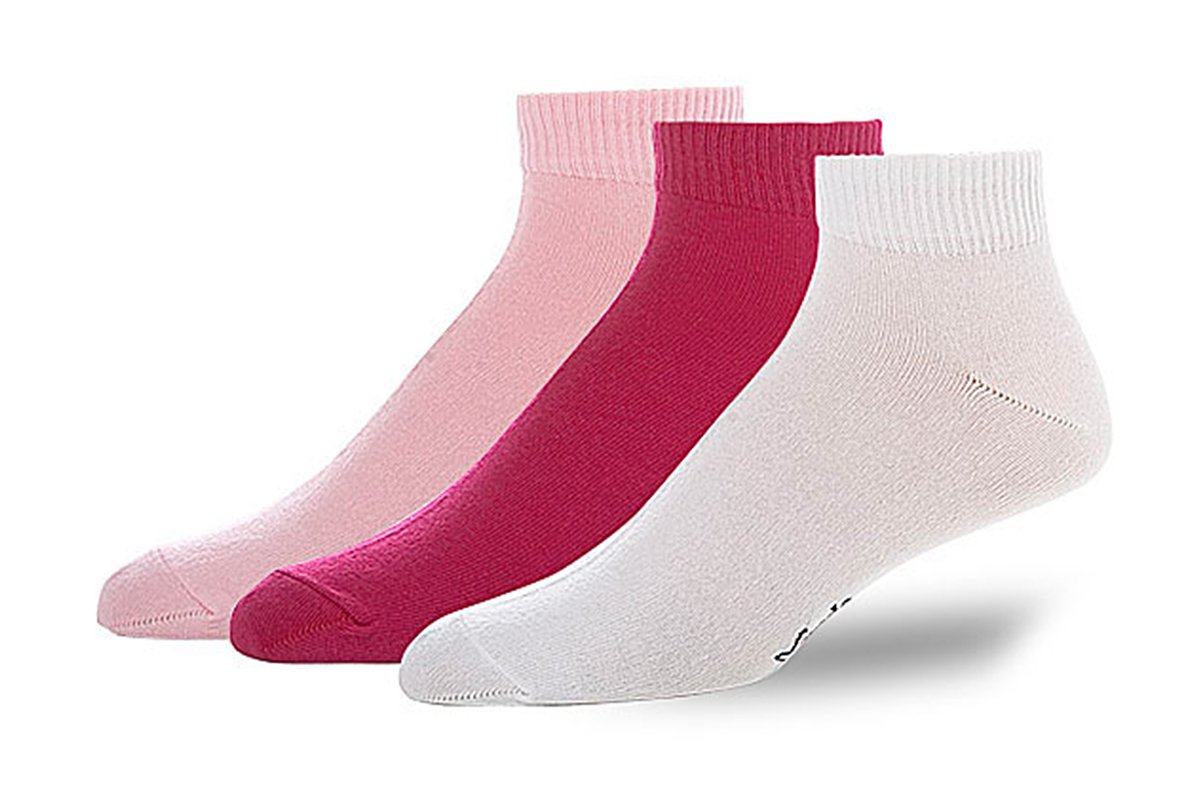 X-Code 3 Pairs Ankle (04684 PINK-WHITE-FUCSHIA) Φούξια